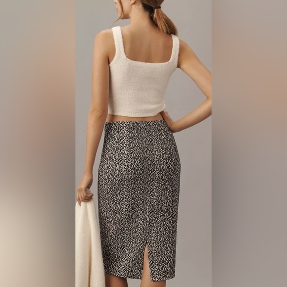 NEW with tags (NWT) Anthropologie Pencil Skirt Leopard Print Midi Skirt - Picture 2 of 6
